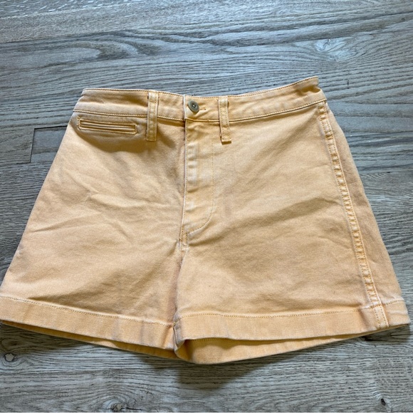 Madewell Emmett Shorts in Bright Marigold - size 26 - Picture 3 of 13